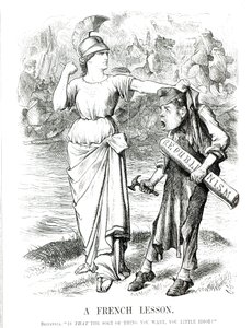 A French Lesson, cartoon from Punch magazine, April 8th 1871